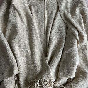 New York & Company Cream Knit Scarf